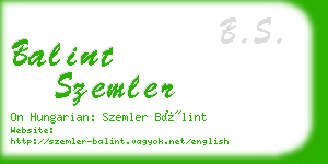 balint szemler business card